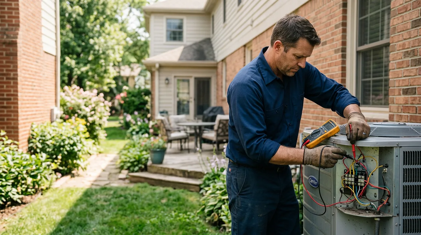 HVAC technician working near New Geneva, PA